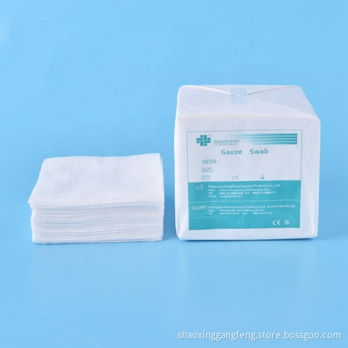 Cotton 10x10 x-ray detectable sterile medical gauze swabs